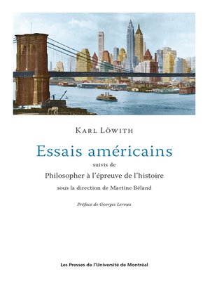 cover image of Essais américains
